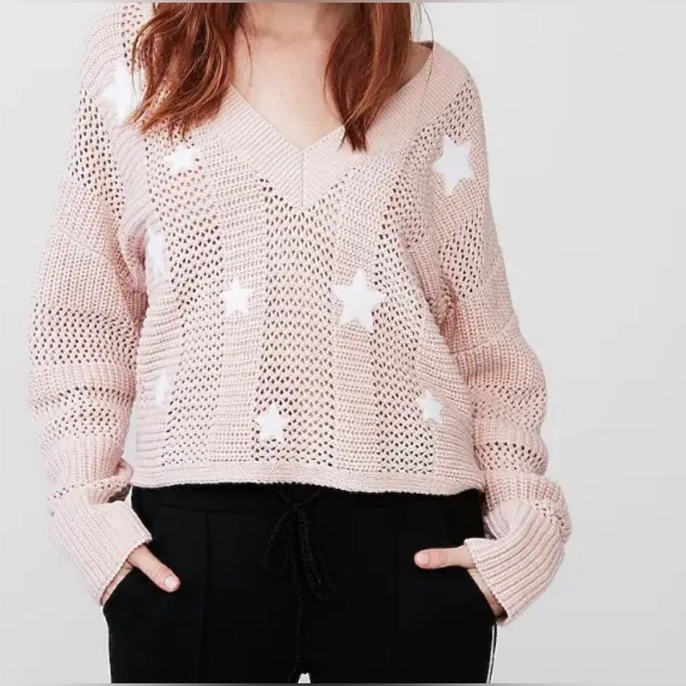 Express Star V-Neck Sweater